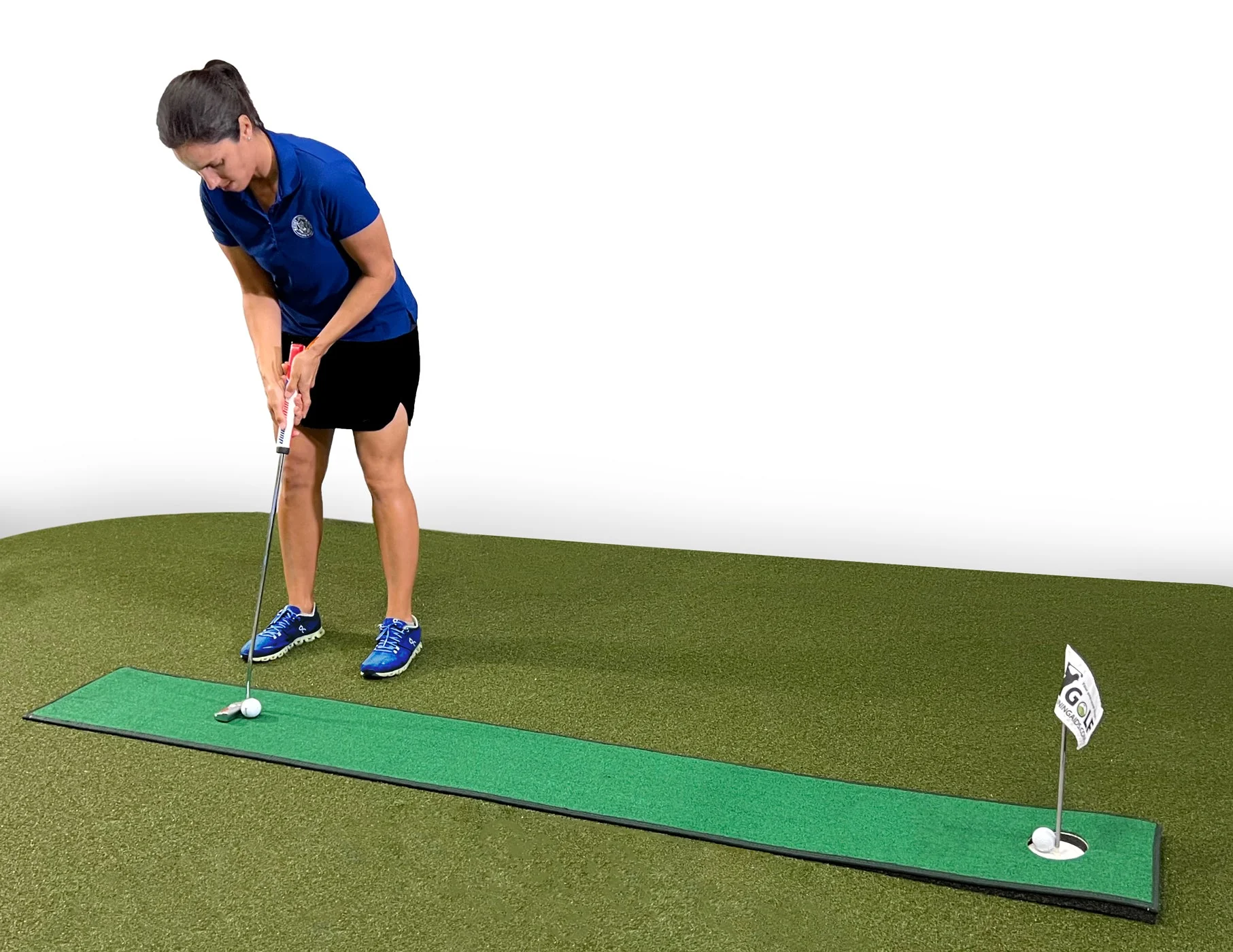 Home Putt - Portable Golf Putting Mat - Perfect Golf Training Aid to Practice your Golf Game Everywhere You Go - 1 Ft by 8 Ft Mini  Golf Putting Green - Image 8